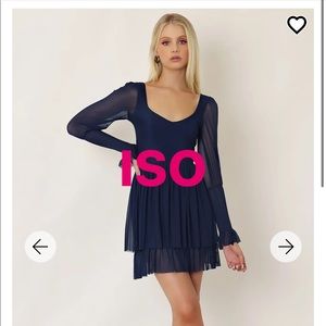 IN SEARCH OF ISO BlackMilk Navy Sheer Dancer Dress in XS or S
